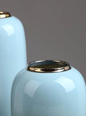 轻奢花瓶陶瓷摆件装新中式客厅插花家居意电视柜创摆设餐CH-00112