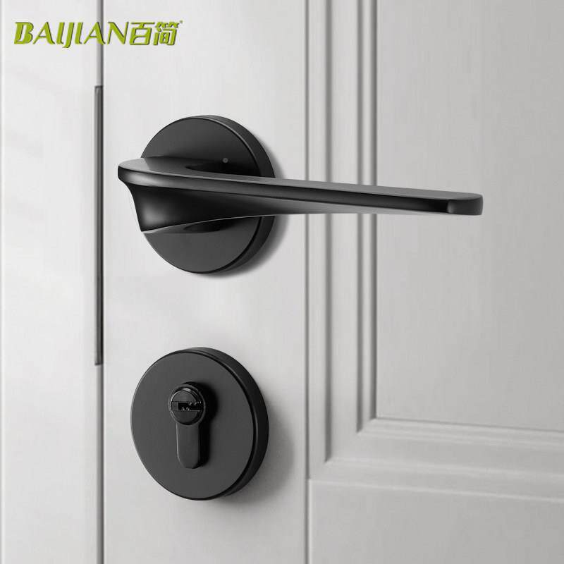锁轻室内卧室木门锁奢现代金色门磁吸静音房门锁具家门用百简(家