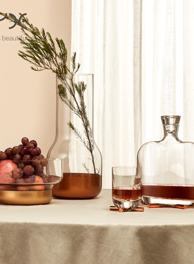 土耳其Nude 进口Contour 康图花瓶水晶玻璃花器软装客厅创意摆件