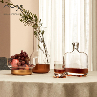 客厅创意摆件 康图花瓶水晶玻璃花器软装 土耳其Nude 进口Contour