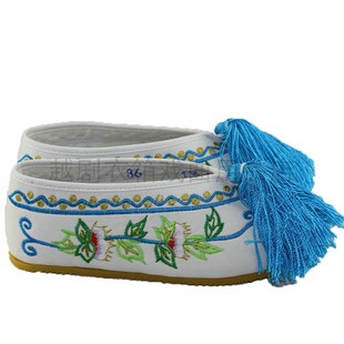 快速发货古代 古装 小旦花u旦小姐内增高绣花鞋子 新娘鞋子 越剧