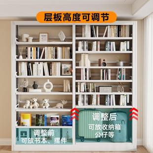 家用图书馆钢制书架落地一体靠墙置物架储物架儿童绘本架铁艺书柜