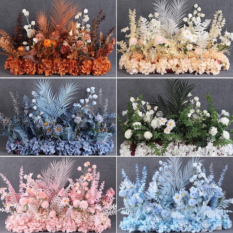 婚庆地排花彷真花路引订婚排花婚礼现场布置装饰花艺绢花假花挂花