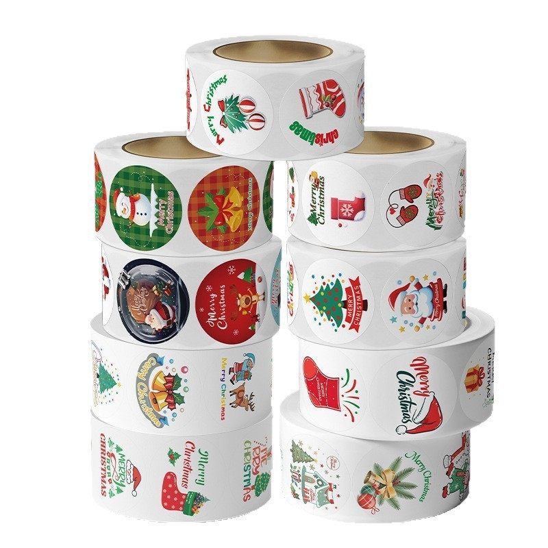 500奖励卡通圣诞圣诞节主题贴纸装饰不干胶标签贴画封口礼品