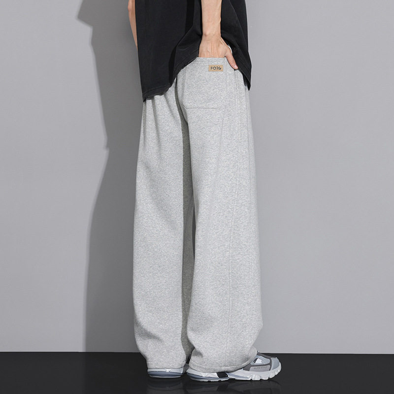 裤子男款春夏季运动卫裤男士垂感阔腿宽松直筒休闲裤子男潮牌长裤
