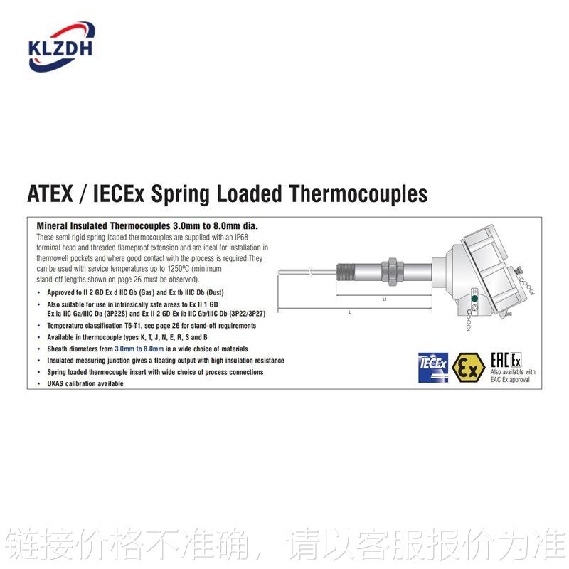 供应K/T/J/N/E/R/S/B型热电偶 热电偶组件 螺纹Pt100温度传感器