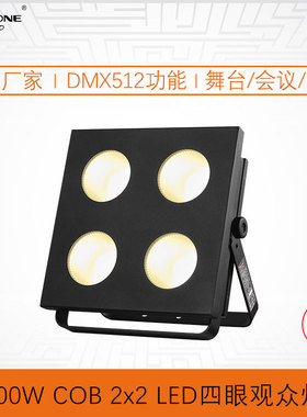 厂家直供4眼观众灯400W面光灯led正暖白双色舞台灯光设备柔光灯