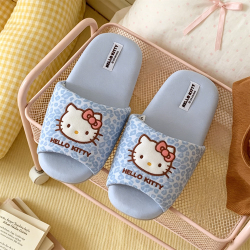 正版HelloKitty豹纹地板鞋