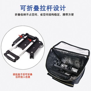 手拉车家用 大容量五轮买菜拉杆车轻便折叠防水购物小拉车便携式