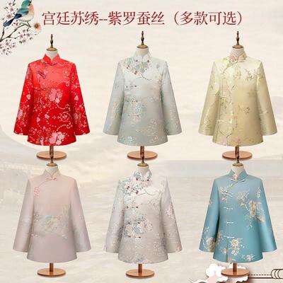 厂家寿衣女款高档苏绣寿服殡葬白事用品 寿衣厂家寿衣
