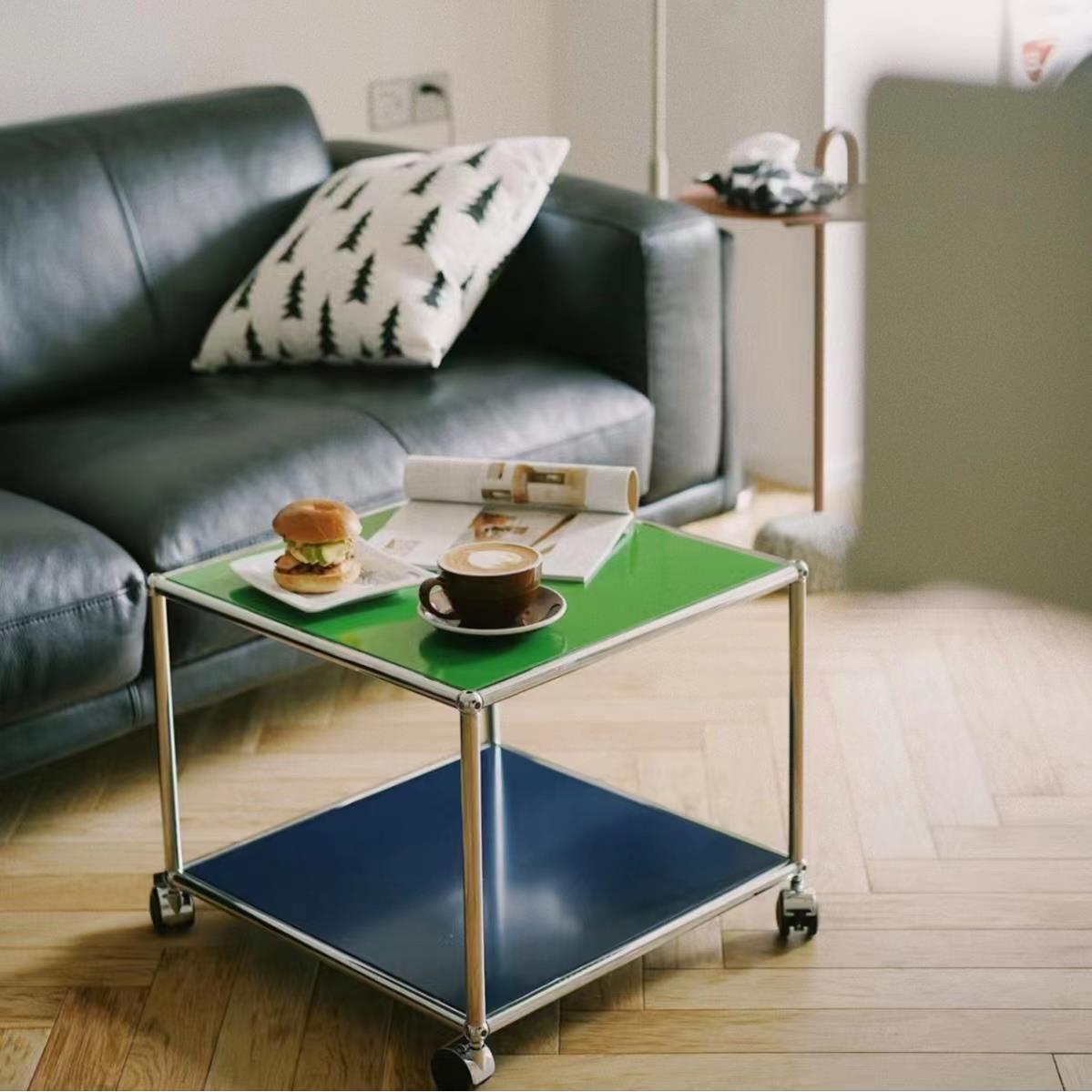 usm柜小茶几带轮滑边桌氛围感边几沙发桌床头柜现代简约客厅