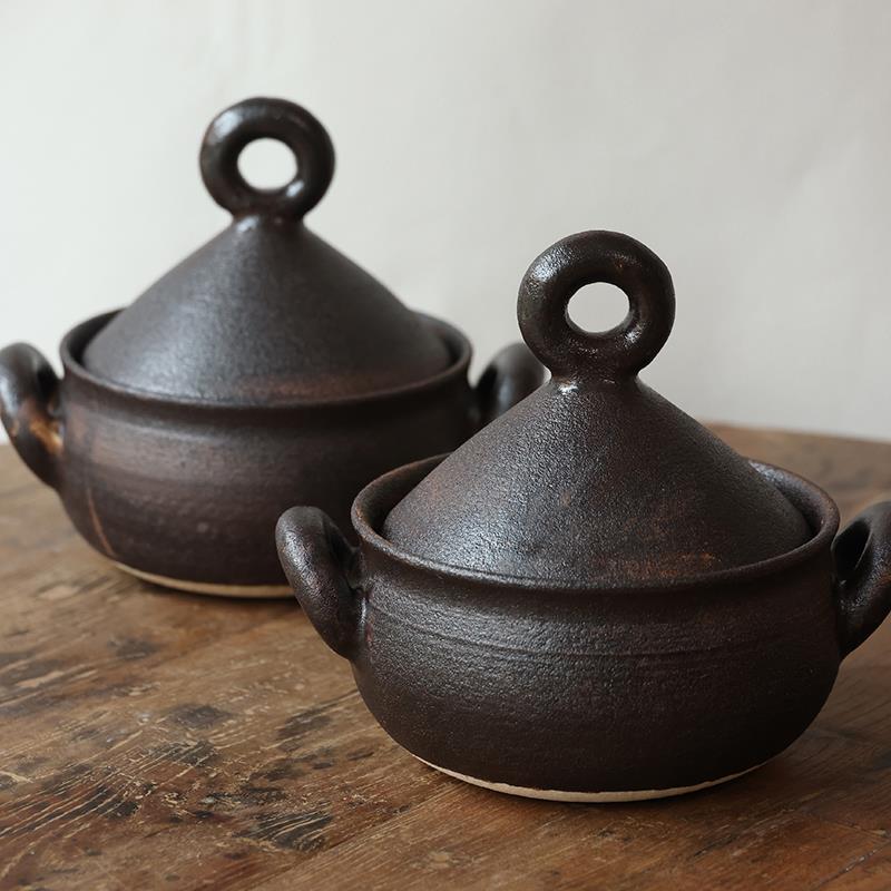 木墨生活 甜圈圈塔吉锅 手工陶瓷土砂锅明火燃气灶干烧不裂炖汤煲