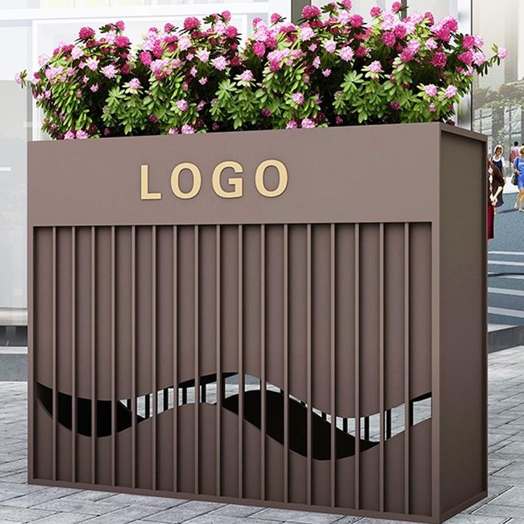 不锈钢花箱景观围栏市政户外隔断