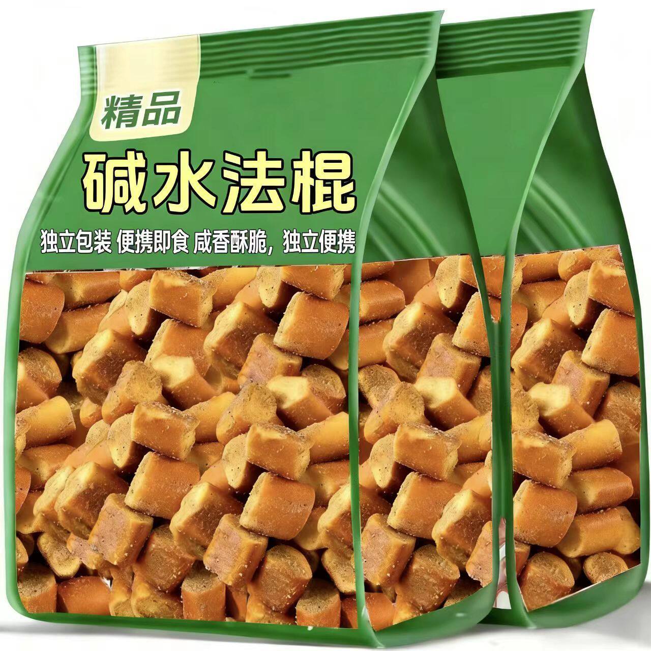 碱水面包丁小饼干焦糖海盐味早餐非油炸小零食小吃休闲食品