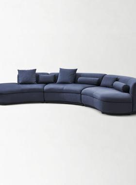 皮亚夫异形磨砂布沙发Paif意式极简弧形腰果月亮沙发客厅转角组合