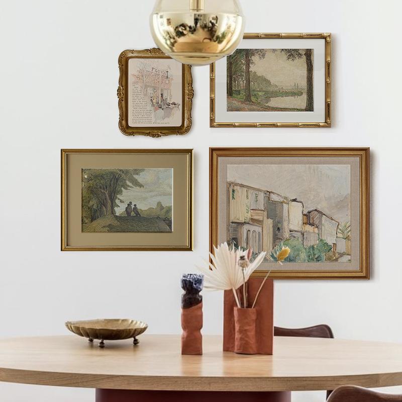 Brusheep欧式风景画客厅沙发墙壁画四联轻奢装饰画别墅样板间挂画