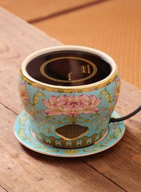 新款煮茶器电陶炉中式高端古法煮茶专用炉家用高级烧水炉古风荷花