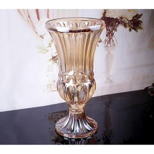 大号加厚加重欧式水晶玻璃花瓶高脚大酒杯创意花瓶酒店餐桌摆件