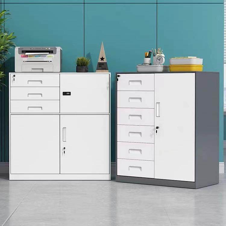 简约办公柜文件柜矮柜铁皮文件柜密码锁保险柜家用桌下抽屉柜资料