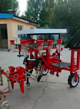 两行自走式栽苗机辣椒西红柿蔬菜移栽秧苗机汽油柴油凤梨移栽机