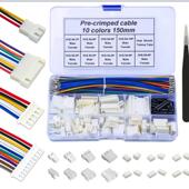 XH2.54公母头连接器套件22AWG预压接电缆2345678910适配器连接器