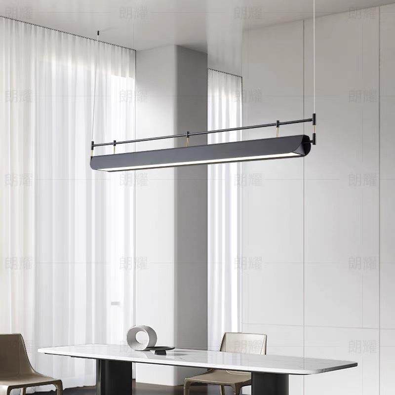 设计师款餐厅岛台吧台吊灯售楼部展厅艺术氛围软装现代极简长条灯