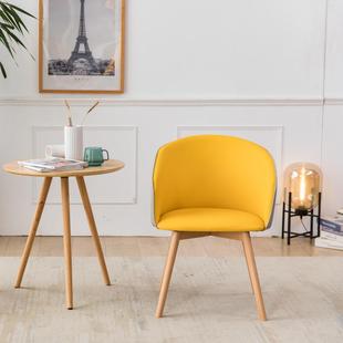 北欧简约创意商用餐饮客厅阳台休闲洽谈靠背桌椅组合单人沙发椅