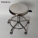 实验室不锈钢圆凳防静电升降凳椅工厂无尘车间流水线员工凳子椅子