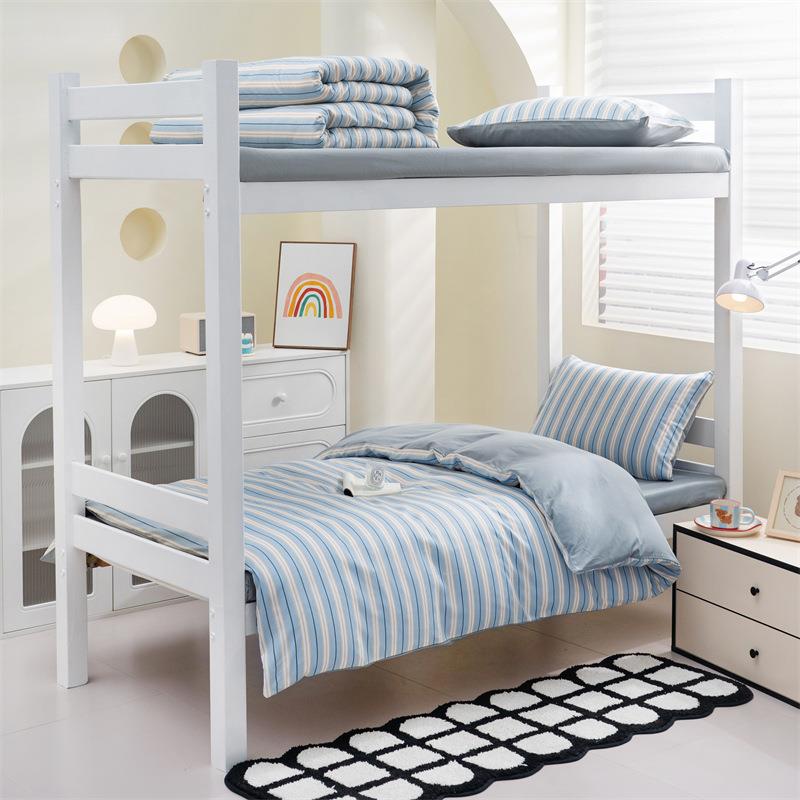 纯棉学生宿舍三件套床上用品寝室单人床单被套全棉被褥子一整套六