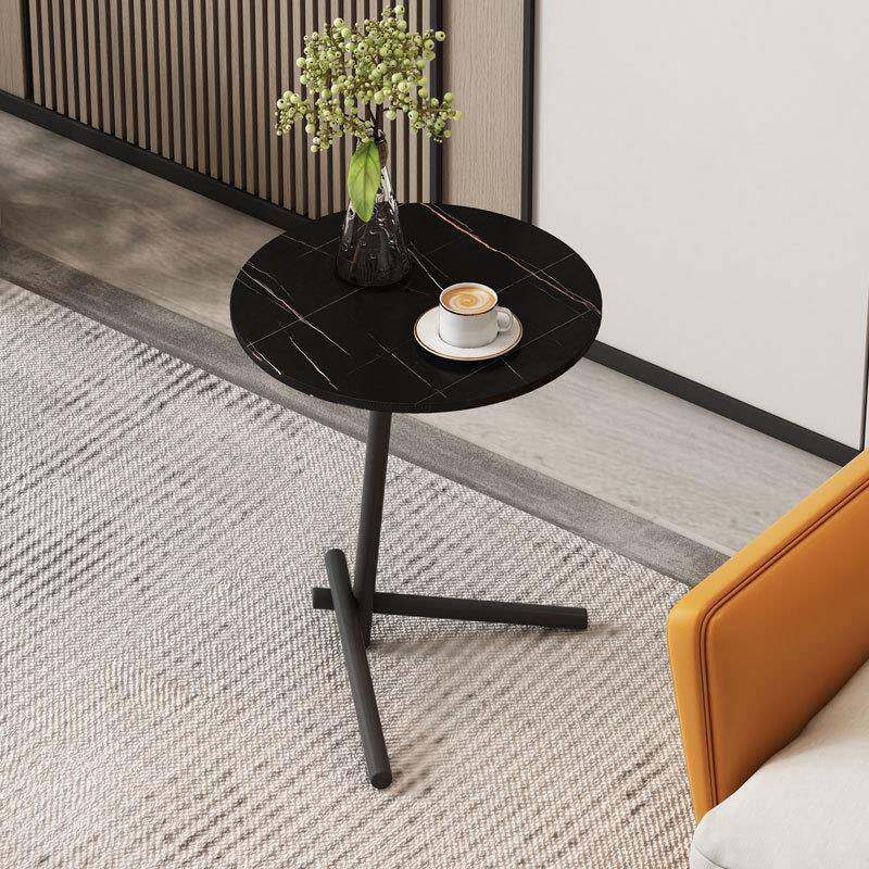 加厚岩板茶几意式极简客厅轻奢小茶几迷你角几阳台卧室沙发边几