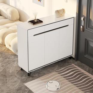 法式鞋柜家用门口高端入户2023新款爆款不靠墙双面烤漆玄关隔断柜