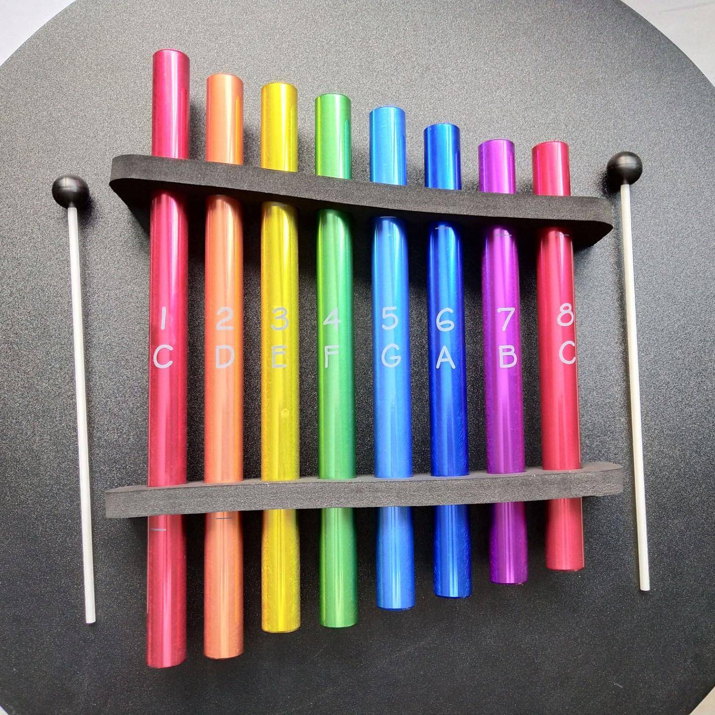 铝管八音幼儿园儿童早教兴趣智力敲打击音乐玩具乐器手敲琴携带式