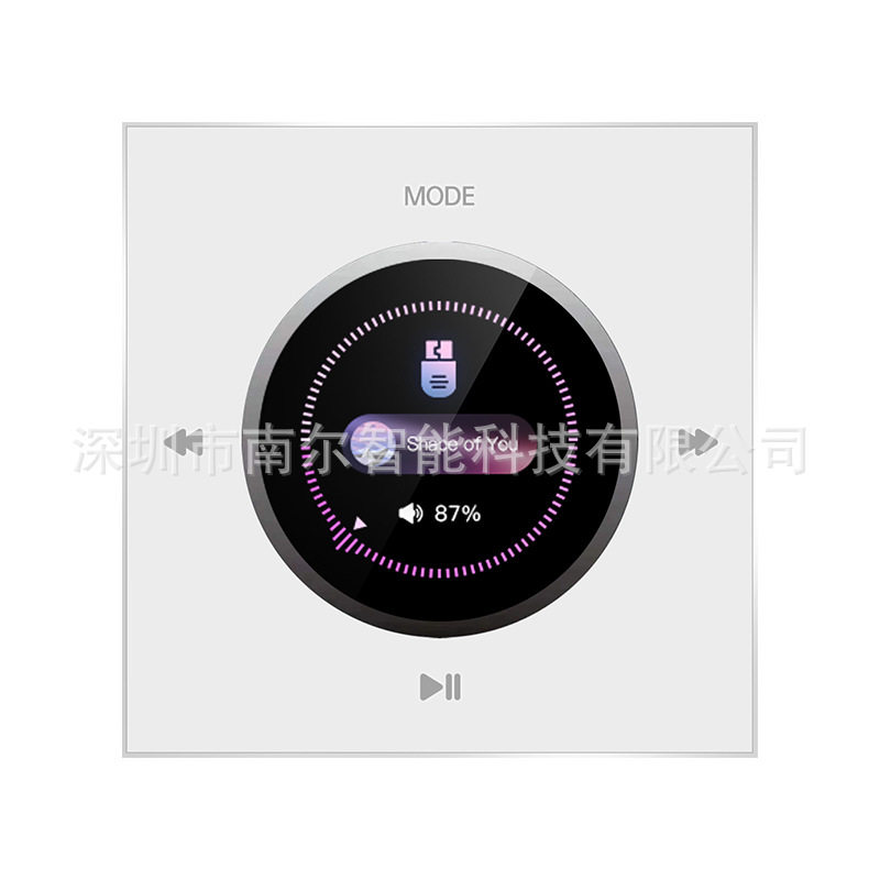 英文86面板家用嵌入式吸顶音响背景音乐主机智能音响套装功放控制