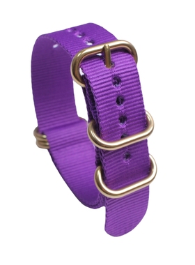 高级感简约纯色尼龙表带 真空电镀金色OGY椭圆扣爆款一条过表带