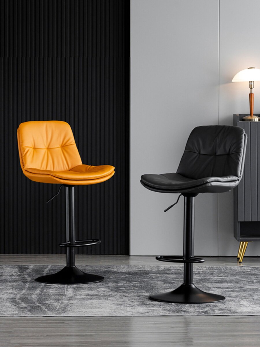 吧台椅前台吧凳升降椅子现代简约吧椅酒吧高脚凳高靠背收银台凳子