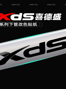 适用于xds喜德盛下管logo改色贴纸AD7 RS7 AD450AD300黑客380烈马