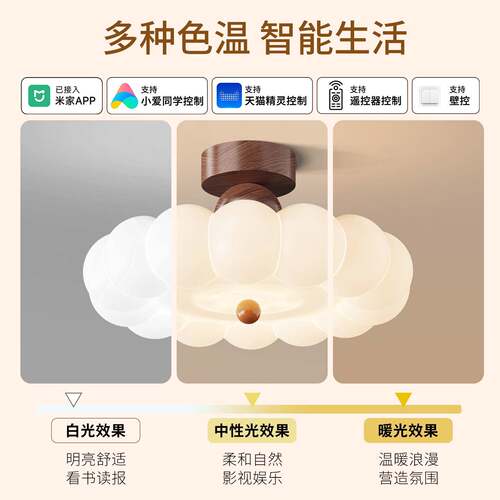 法式中古风卧298房室新款奶油儿风南瓜灯温馨童间护眼中山灯具412
