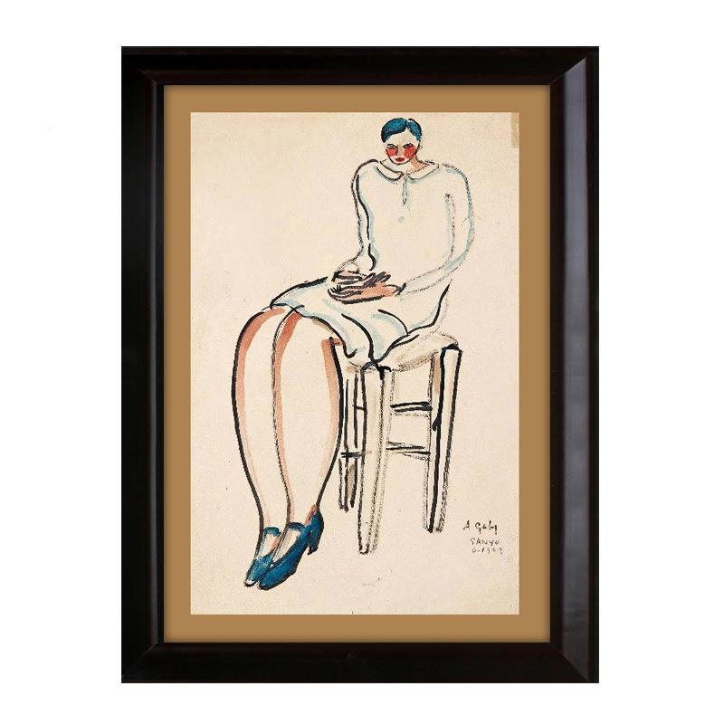 室甜好好住常玉名画ltao70装饰抽画小众艺术客厅书房卧墙画挂画象图片