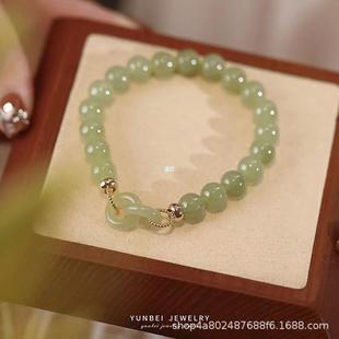 仿和田玉环环相扣手链闺蜜轻奢高颜值百搭姐妹手串饰品 抖音爆款