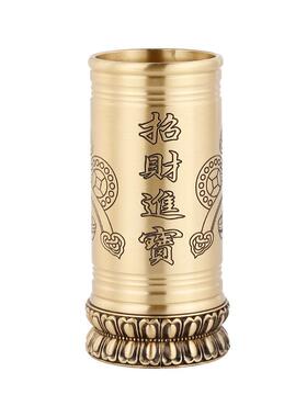 厂家装香香桶线香筒寺庙祠堂烧香供香摆放用品黄铜佛字香筒
