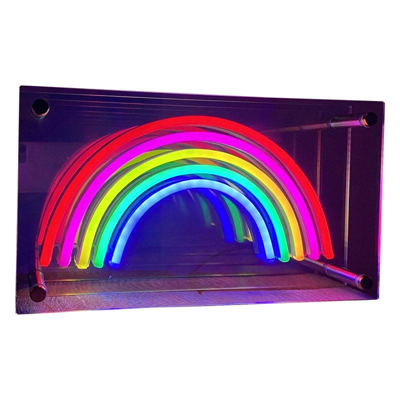 新品千层镜灯3D氛围灯love游戏图标深渊镜装饰灯led霓虹灯定
