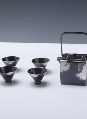 新中式茶具大理石托盘组合装饰客厅茶室茶几书房样板间桌面装饰品