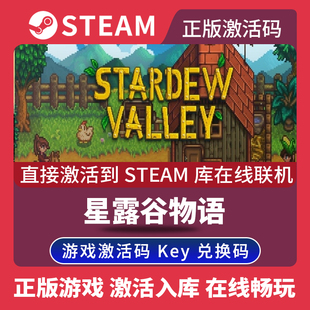 Valley电脑PC中文游戏 CDKEY在线联机国区全球区Stardew 星露谷物语激活码 Steam正版