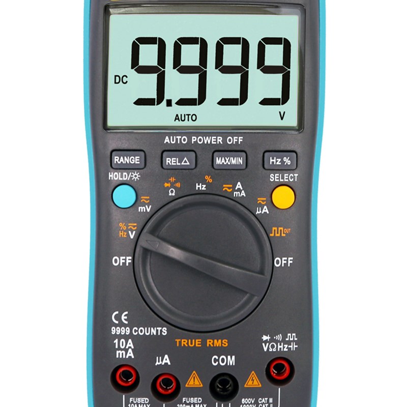 ZT302数f字万用表9999背光显示,高精度数显自动量程电工表