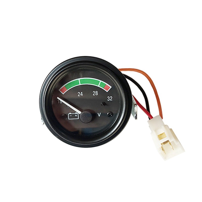 指针式电压表9-18v 18-32v圆形直流电改装工程汽车电瓶电压显示器