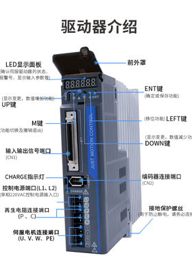 杰美康JASD7502+80JASM507230K-17BC交流伺服电机驱动器套装750W