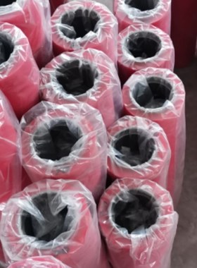 轴承6208凹凸印刷铜版机彩印无动力聚氨酯胶辊红色硬度80