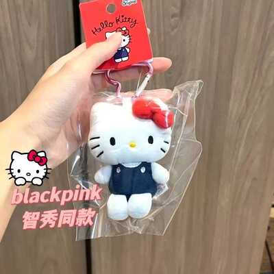 网红hellokitty小挂件毛绒公仔可爱背带裤凯蒂猫包钥匙扣玩偶娃娃