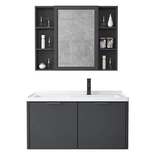 99ch批发太空铝洗衣柜悬空式阳台洗衣池带搓板一体台盆洗手卫生间