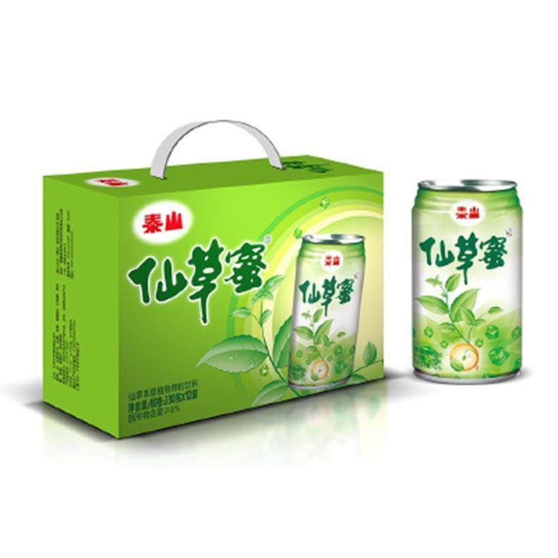 泰山仙草蜜330ml*12罐即食夏日凉茶凉粉植物烧仙草清爽休闲整箱装